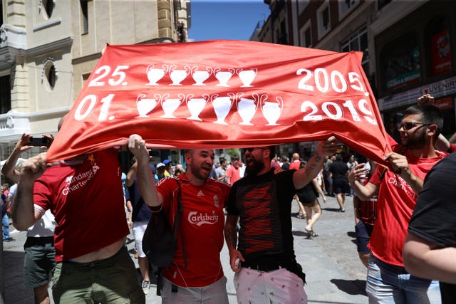 Liverpool fans in Madrid