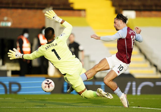 Jack Grealish opened the scoring at Craven Cottage 