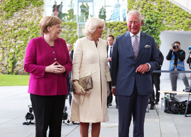 The Prince of Wales, Duchess of Cornwall and Angela Merkel