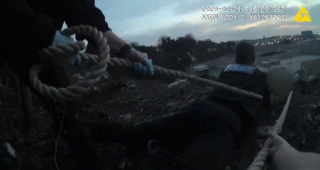Police rescue man from cliff