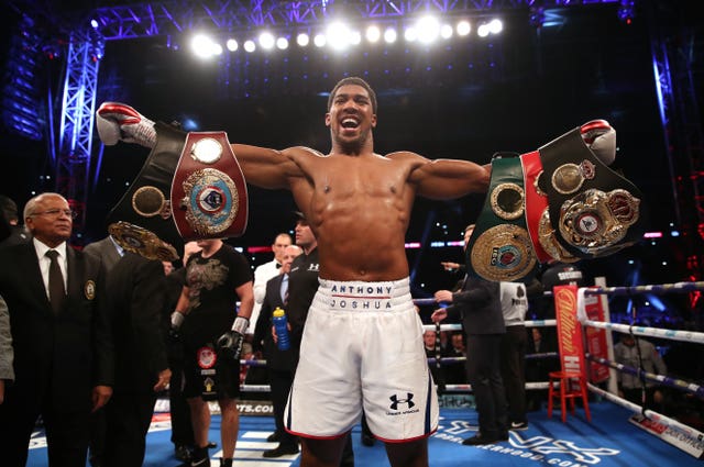Anthony Joshua retained his belts 