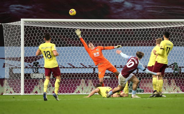 Jack Grealish shoots over