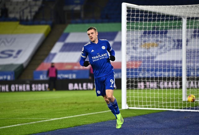 Jamie Vardy was also on the scoresheet for Leicester