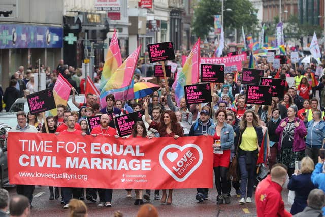 Belfast sex marriage rally