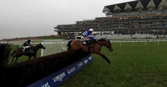 Cyrname jumps the last ahead of Altior at Ascot