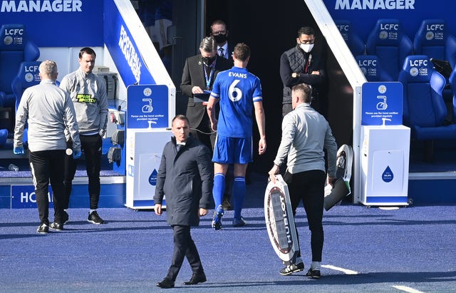 Jonny Evans had to come off during the Arsenal defeat with a calf problem.