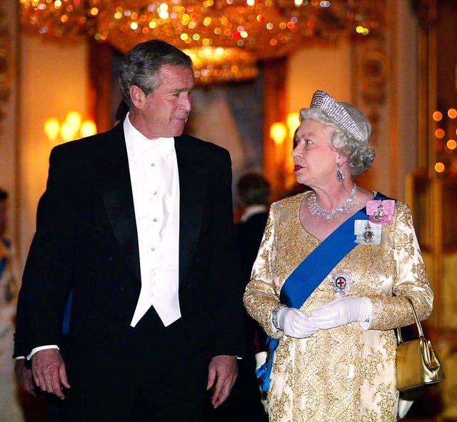 The Queen and George Bush