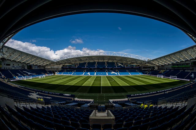 Brighton had nine fixtures remaining before the season was suspended - five of which would have taken place at the Amex Stadium (Daniel Hambury/PA)