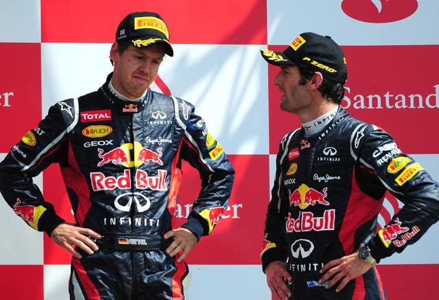 Mark Webber, right, believes his former Red Bull team-mate would benefit from a year away from F1 (Rui Vieira/PA)