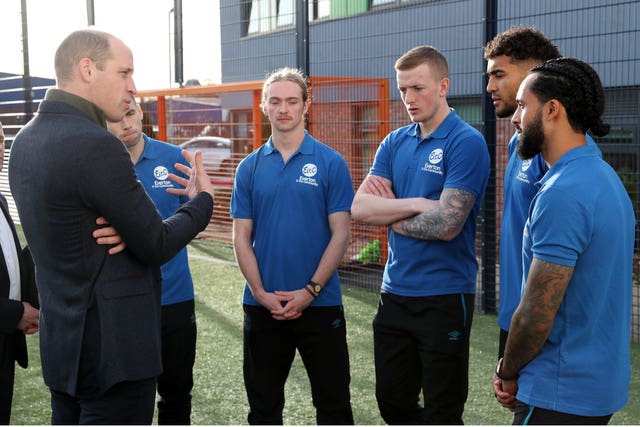 The Duke of Cambridge visits Everton in the Community