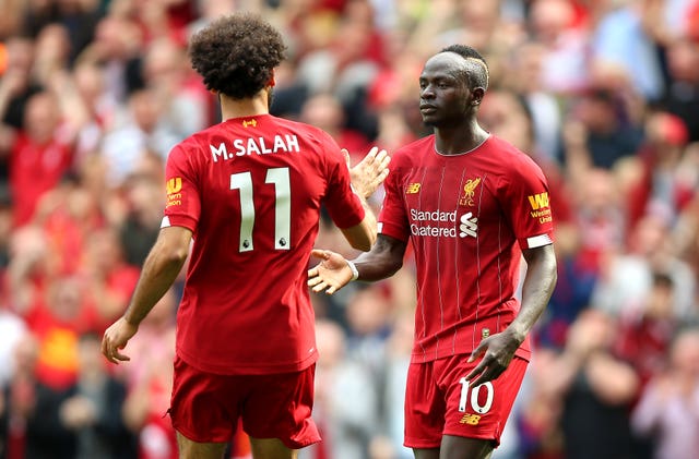 Sadio Mane (right) and Mohamed Salah (left) scored Liverpool's goals against Newcastle