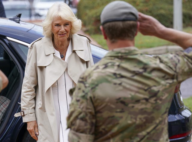 The Queen arrives on a visit to the 4th Battalion of The Ranger Regiment
