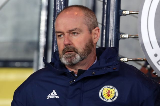 Steve Clarke in the dugout