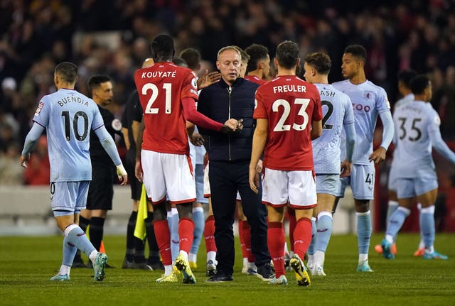 Nottingham Forest manager Steve Cooper after the game with Aston Villa