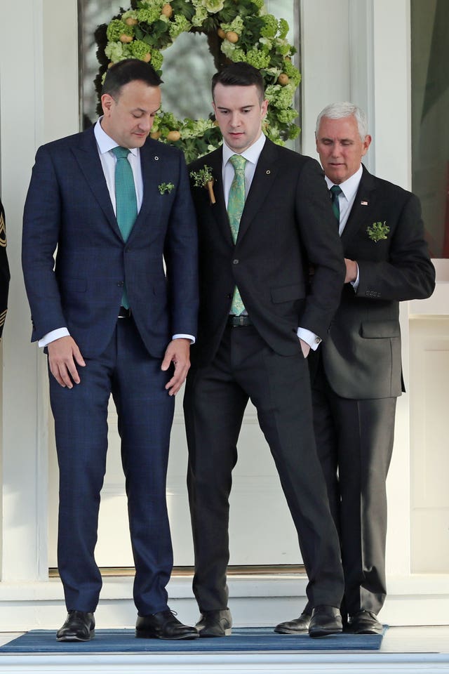Leo Varadkar, his partner and the US vice-president