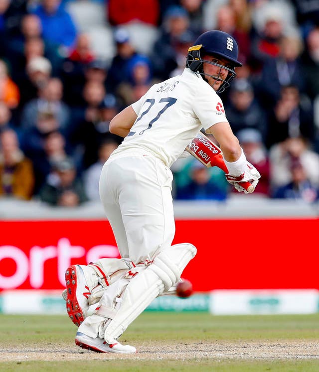 England's Rory Burns bats during day three