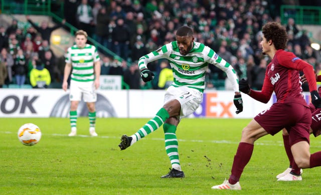 Olivier Ntcham scores for Celtic at the second attempt