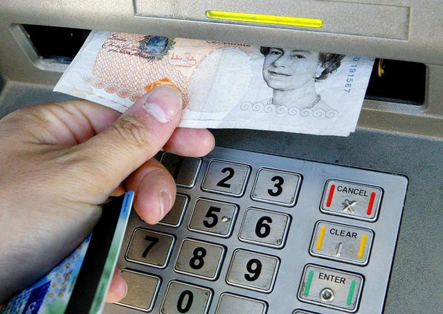 Cashback from a cash machine