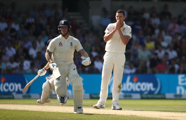 Australia's Josh Hazlewood looks on as England make runs at Headingley