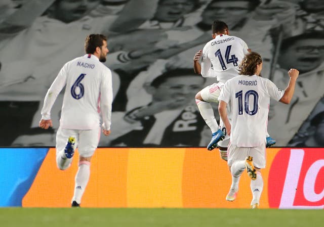 Vinicius Junior celebrates scoring