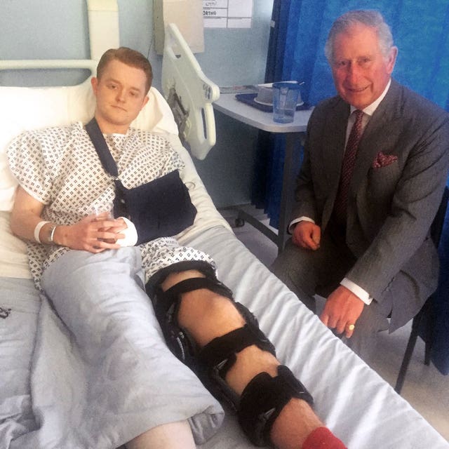The Prince of Wales meeting Travis Frain