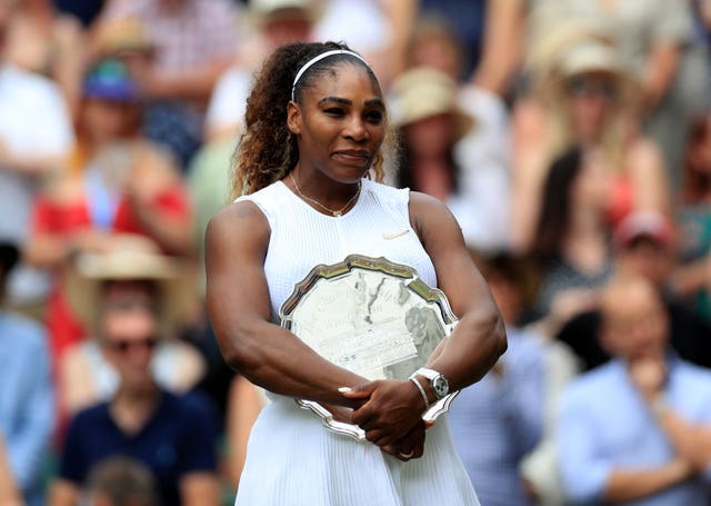 Williams watched on as Halep took centre stage