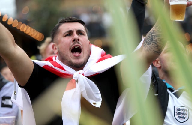 Fans watch England v Germany