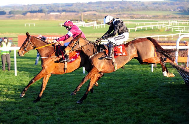 It has been a struggle over hurdles for Relegate (right) this season
