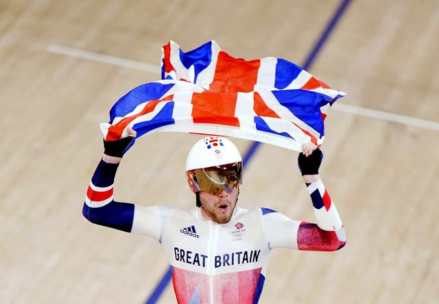 Matt Walls celebrates winning gold