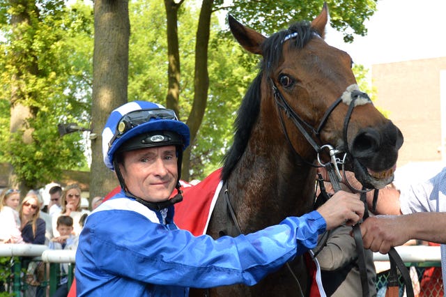 Dane O’Neil with Battaash after a winning reappearance at Haydock in May