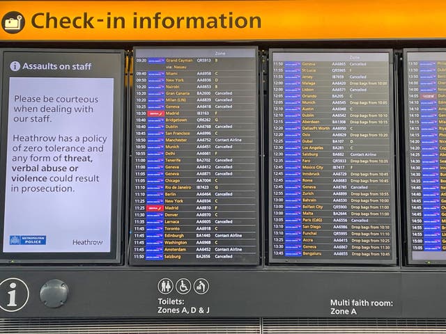 BA short-haul flights cancelled