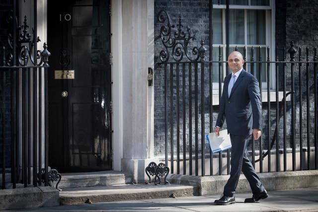 Sajid Javid arriving at his first Cabinet meeting as Home Secretary (Stefan Rousseau/PA)