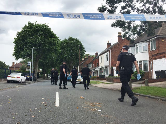 Specialist police on the scene on Goosemore Lane in Erdington 