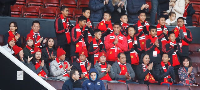 The boys who were trapped in a cave in Thailand were the guests of honour at Old Trafford