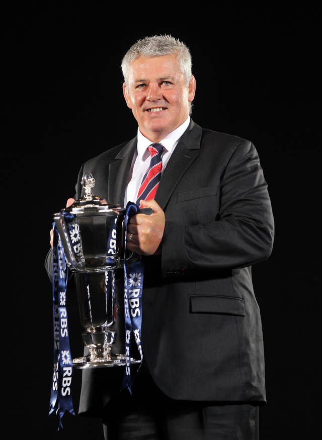 Warren Gatland with the Six Nations trophy