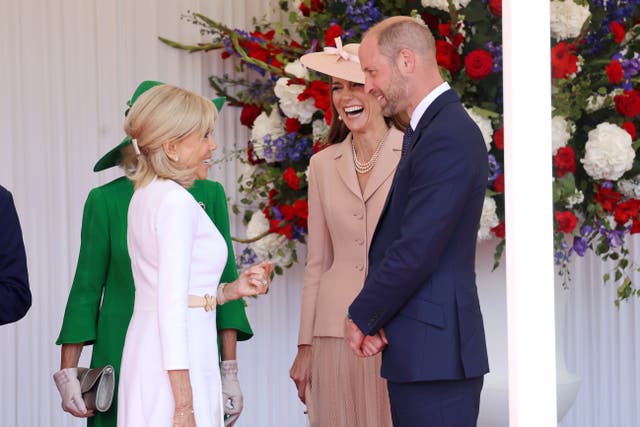 The Prince and Princess of Wales and Mrs Macron