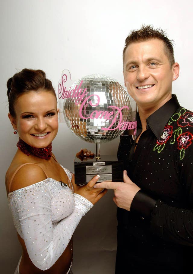 Darren Gough with his dance partner Lilia Kopylova, who won Strictly Come Dancing in 2005. (Image: PA)