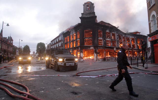 There were riots in Tottenham after Mark Duggan was shot dead by police