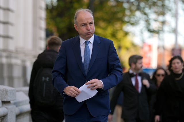 Micheal Martin arriving for a cabinet meeting at Government Buildings in Dublin in October