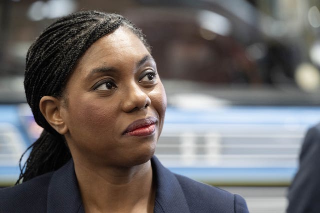 Conservative Party leader Kemi Badenoch during a visit to The Malcolm Group in Paisley