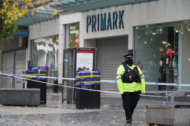 A police cordon near the scene in Liverpool city centre