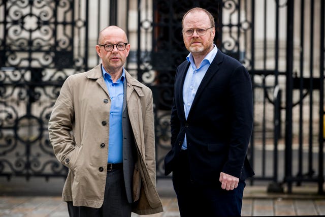 Barry McCaffrey, left, and Trevor Birney