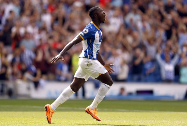 Brighton and Hove Albion’s Moises Caicedo