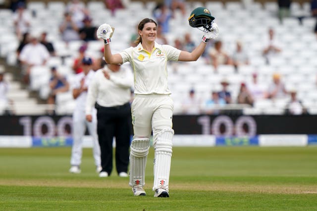 Annabel Sutherland hit a hundred for Australia
