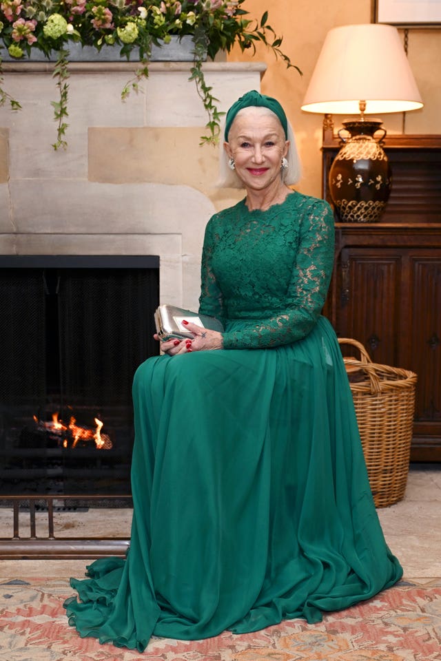 Dame Helen Mirren attends a dinner at the King's Highgrove House estate