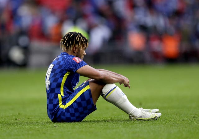 Reece James appears dejected at full-time