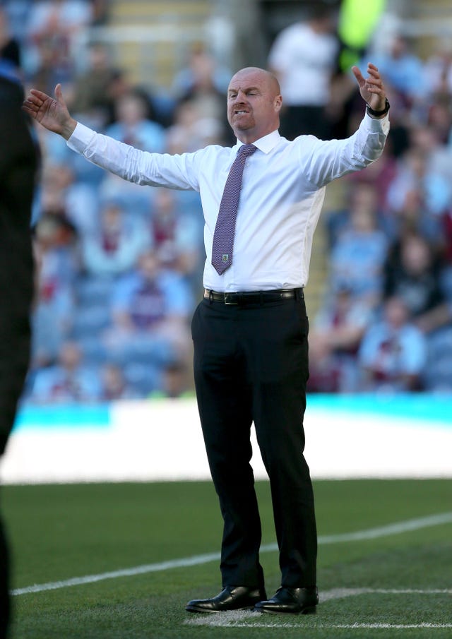 Sean Dyche was unhappy not to be awarded a penalty against Norwich 