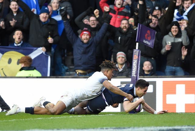 Sean Maitland scores Scotland's second try