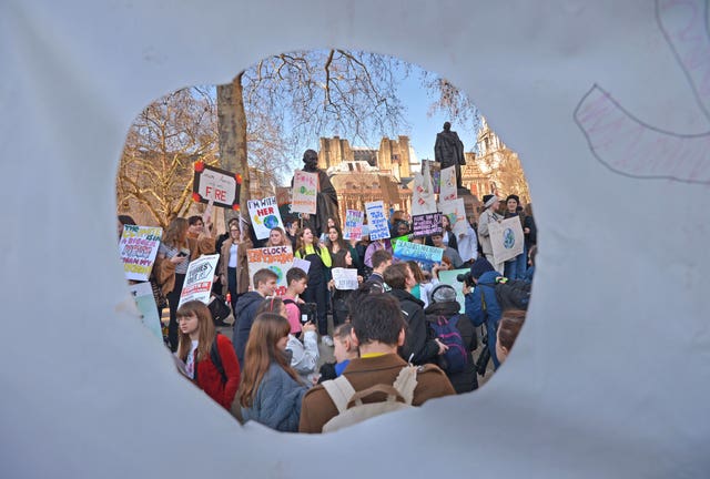 Climate change protest