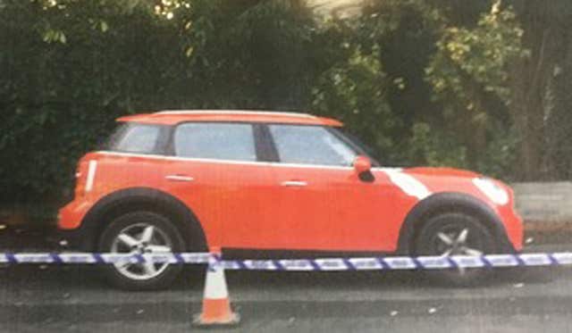 The red Mini belonging to Mrs McKie (Cheshire Constabulary/PA)